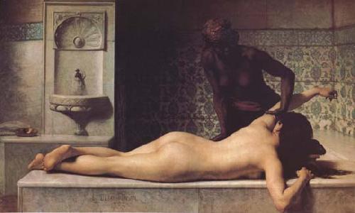 Edouard Debat Ponsan Le Massage scene de hammam (mk32) Spain oil painting art